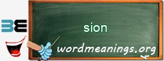 WordMeaning blackboard for sion